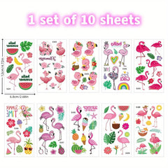 10pcs Animal Tattoo Stickers for Kids' Parties & Get Togethers