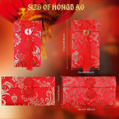 Silk Red Envelopes Lucky Money Pockets for Chinese New Year