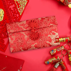 Silk Red Envelopes Lucky Money Pockets for Chinese New Year