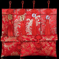 Silk Red Envelopes Lucky Money Pockets for Chinese New Year
