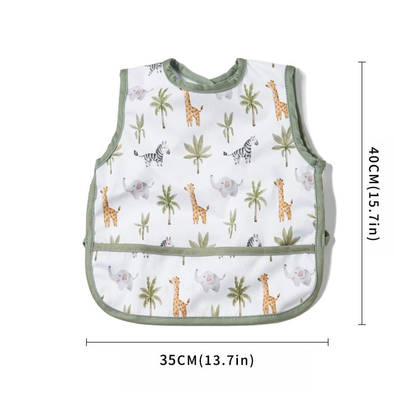 Happyflute 35 Waterproof Giraffe Baby Bib Cartoon Infant Feeding Bib