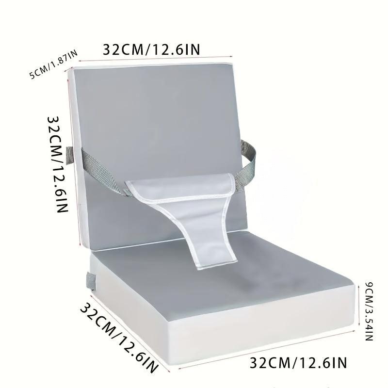 Waterproof Gray Booster Seat with Adjustable Safety Straps