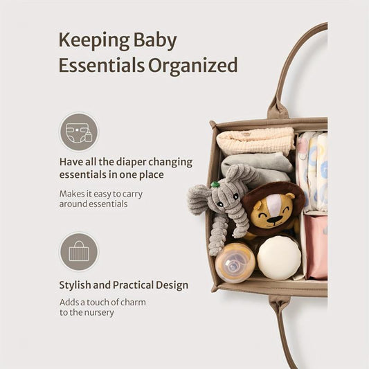 Nylon Diaper Caddy Organizer Nursery Storage Basket with Compartments