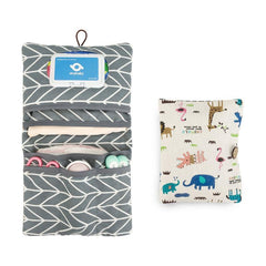 Portable Diaper Storage Bag with Wet Wipe Dispenser