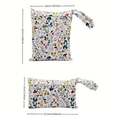 Boho Leaves Print Wet & Dry Bag for Travel Beach Pool Gym