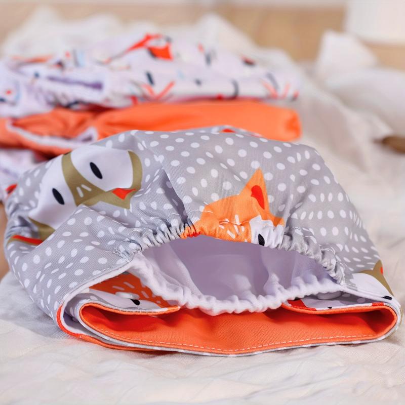 4pcs Baby Cloth Diaper Waterproof Toddler Nappy Pocket Diapers 3-15kg