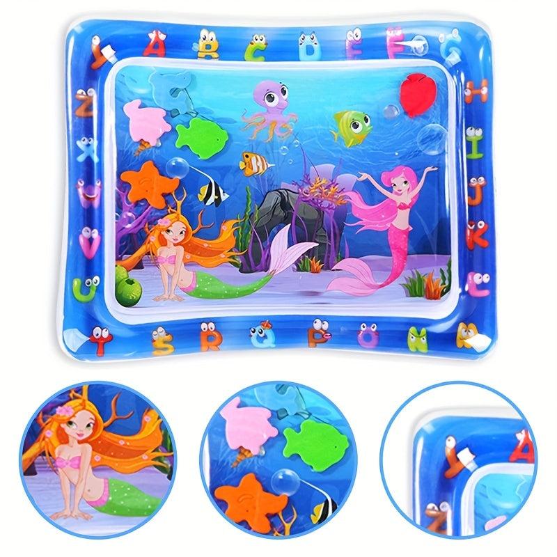 Inflatable Water Mat for Tummy Time Outdoor Play & Sensory Development