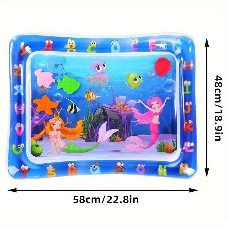 Inflatable Water Mat for Tummy Time Outdoor Play & Sensory Development