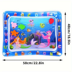Inflatable Water Mat for Tummy Time Outdoor Play & Sensory Development