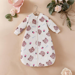 MOMMBABY Cozy Coral Fleece Cartoon Sleeping Bag for Kids