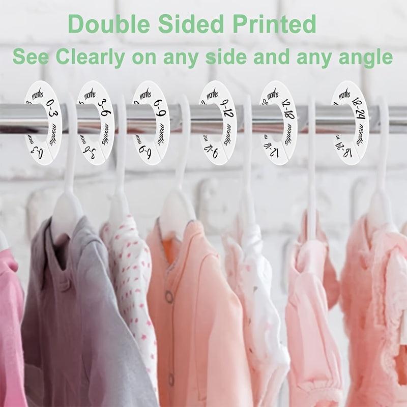 6pcs Plastic Nursery Closet Dividers Baby Clothes Organizer 0-24 Months