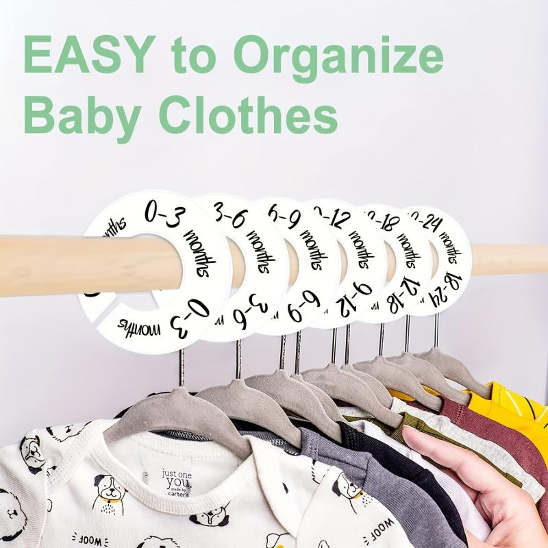 6pcs Plastic Nursery Closet Dividers Baby Clothes Organizer 0-24 Months