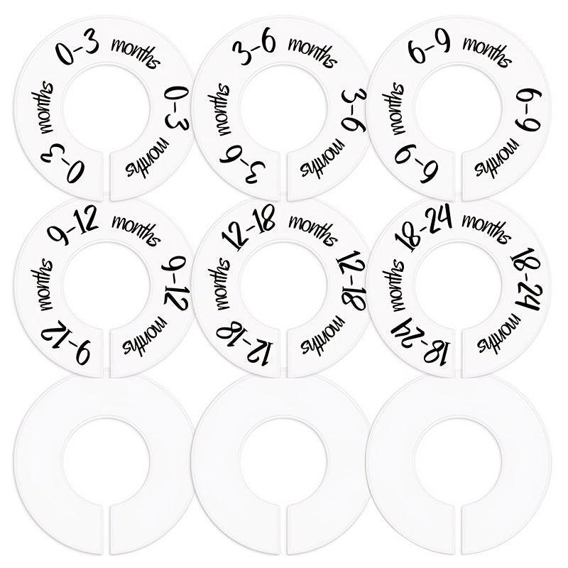 6pcs Plastic Nursery Closet Dividers Baby Clothes Organizer 0-24 Months