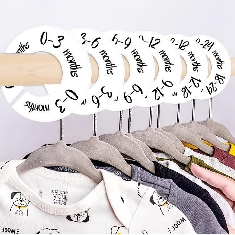 6pcs Plastic Nursery Closet Dividers Baby Clothes Organizer 0-24 Months
