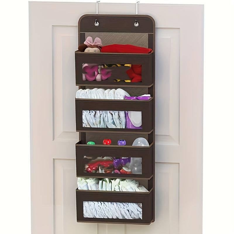 Door Hanging Cloth Storage Box 4 Shelves 4 Pockets