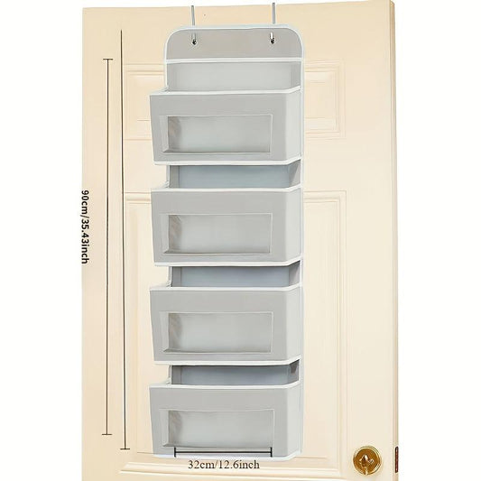 Door Hanging Cloth Storage Box 4 Shelves 4 Pockets