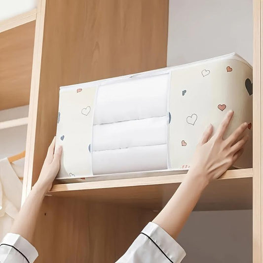 Large Capacity Clothing Storage Bag with Zipper and Viewing Window