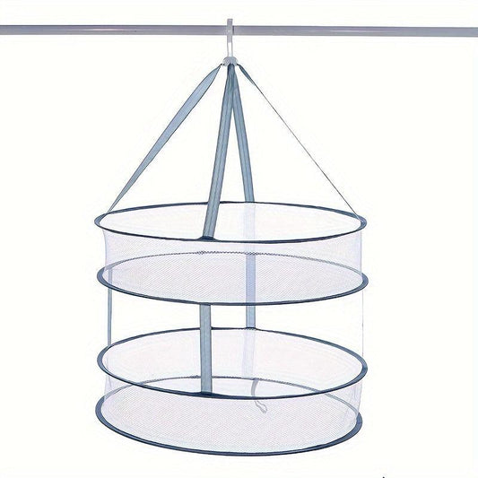 Foldable Polyester Clothes Drying Basket for Home