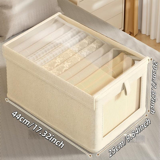 Large Folding Clothes Organizer Box with Clear Window Lid
