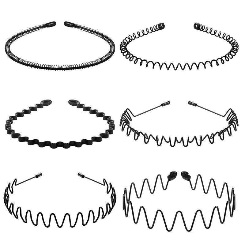 Wavy Headband Metal Hair Hoop Hair Accessories Unisex