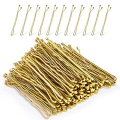 100pcs Blonde Bobby Pins Secure Hold Golden Hair Clips Women Girls