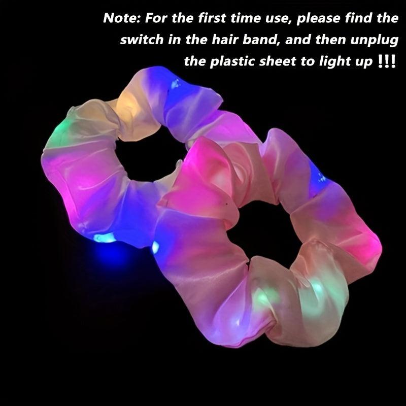 LED Luminous Scrunchies Elastic Hair Tie