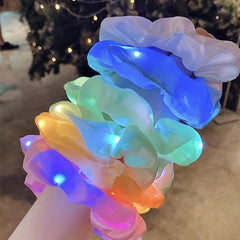 LED Luminous Scrunchies Elastic Hair Tie