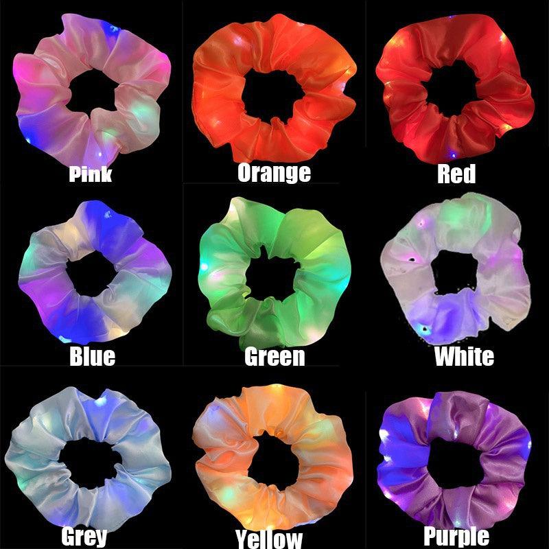LED Luminous Scrunchies Elastic Hair Tie