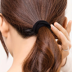 100pcs High Elasticity Hair Tie Rubber Band Ponytail Leather Cover