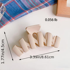 Matte Minimalist Hair Claw Clips For Thick Hair