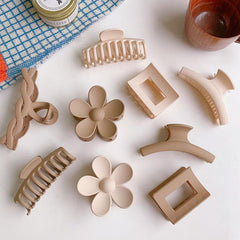 Matte Minimalist Hair Claw Clips For Thick Hair
