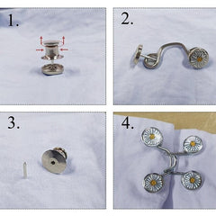 Waist Buckle Jeans Buttons No Sewing Adjustable Fasteners Clip Snap Tack Metal