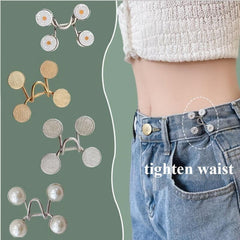 Waist Buckle Jeans Buttons No Sewing Adjustable Fasteners Clip Snap Tack Metal