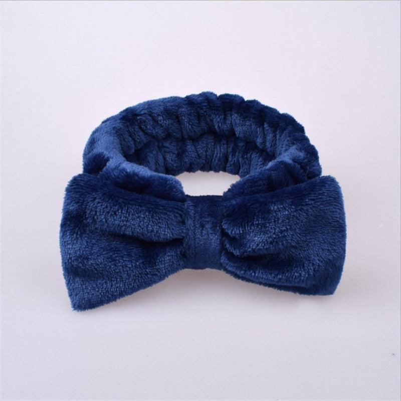 Fleece Makeup Headband Bow for Washing Face