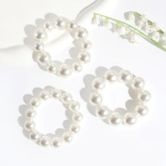 Faux Pearl Hair Tie Scrunchie Decorative Rubber Band Bracelet Hair Accessories