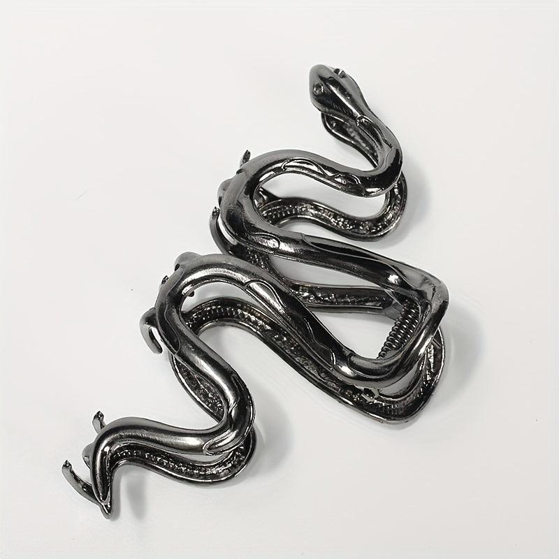 Alloy Snake Shaped Hair Claw Goth Punk Vintage Hair Clip
