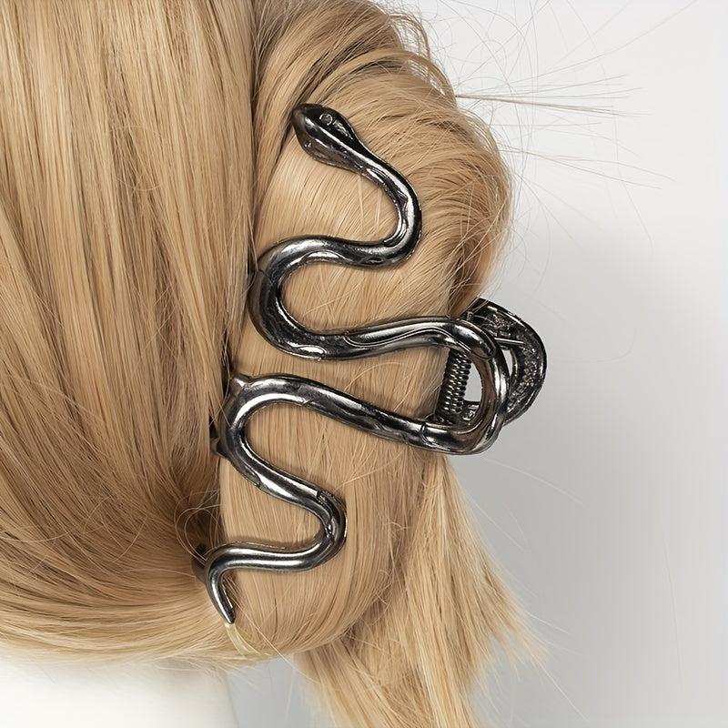 Alloy Snake Shaped Hair Claw Goth Punk Vintage Hair Clip