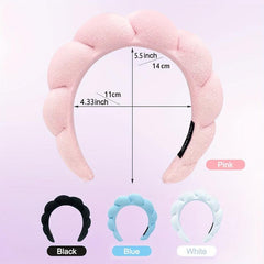 3pcs Makeup Hairband Women Spa Headband Bubble Headband For Washing Face