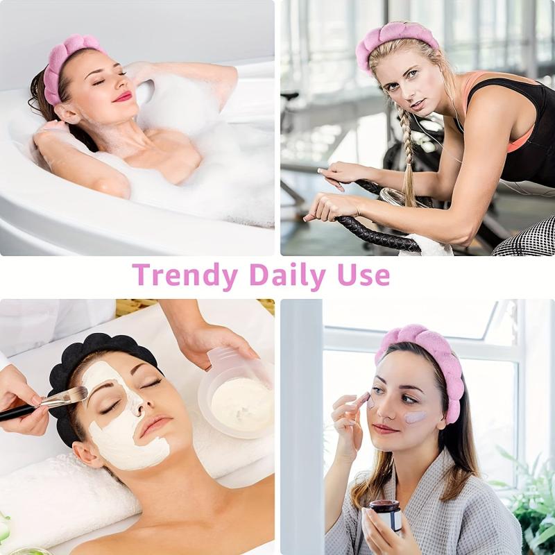 3pcs Makeup Hairband Women Spa Headband Bubble Headband For Washing Face
