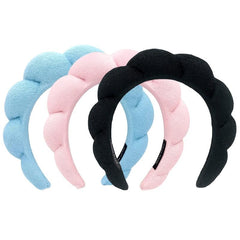 3pcs Makeup Hairband Women Spa Headband Bubble Headband For Washing Face
