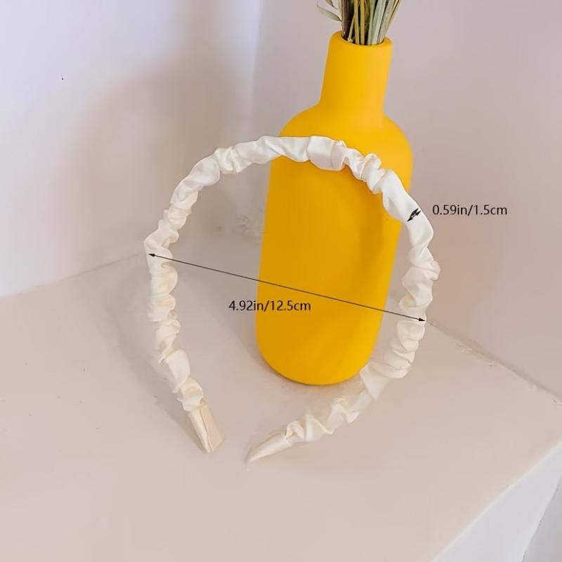 Pleated Fabric Hair Hoop Solid Headband Hair Accessories
