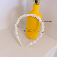 Pleated Fabric Hair Hoop Solid Headband Hair Accessories