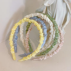 Pleated Fabric Hair Hoop Solid Headband Hair Accessories