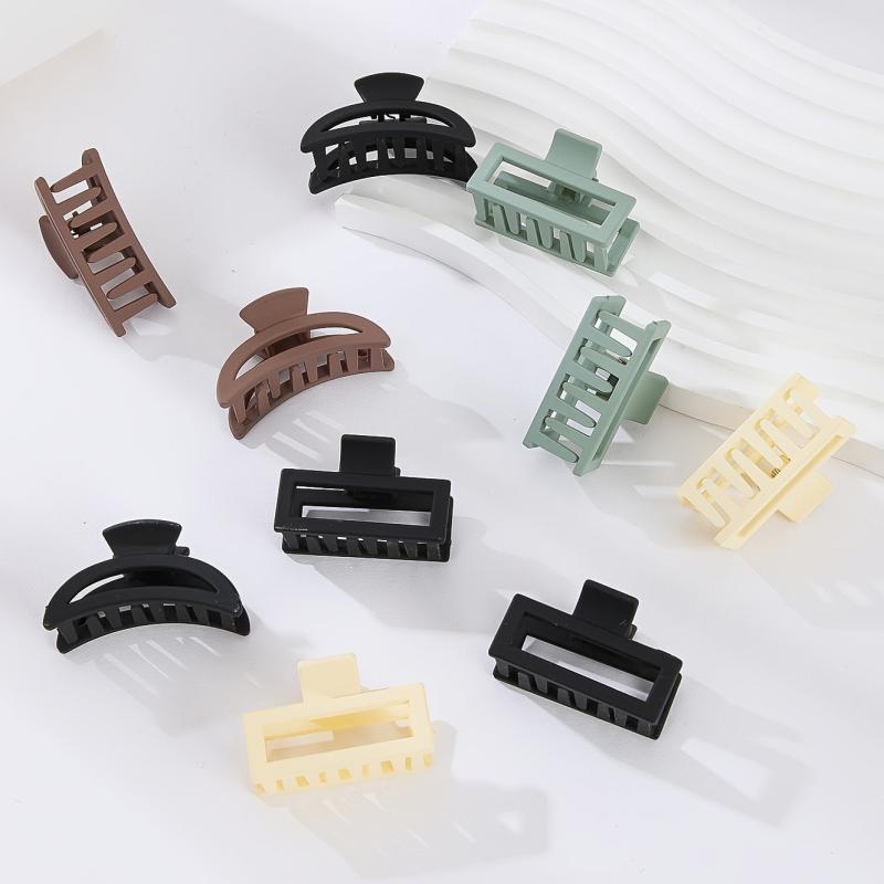 Matte Solid Hair Claw Clip Non Slip Strong Hold Grip Hair Jaw Clip