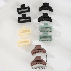 Matte Solid Hair Claw Clip Non Slip Strong Hold Grip Hair Jaw Clip