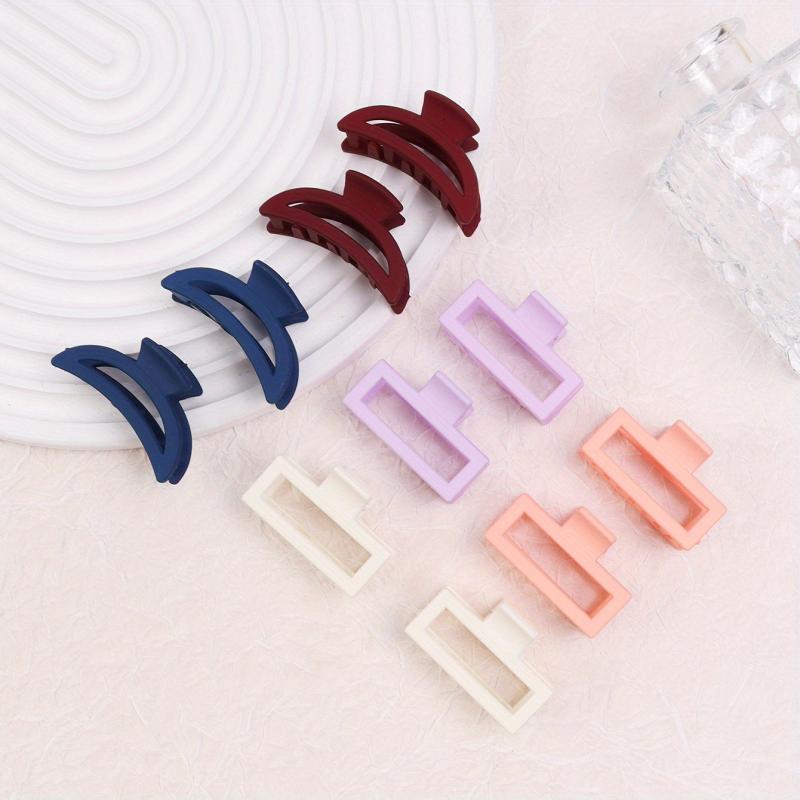 Matte Solid Hair Claw Clip Non Slip Strong Hold Grip Hair Jaw Clip