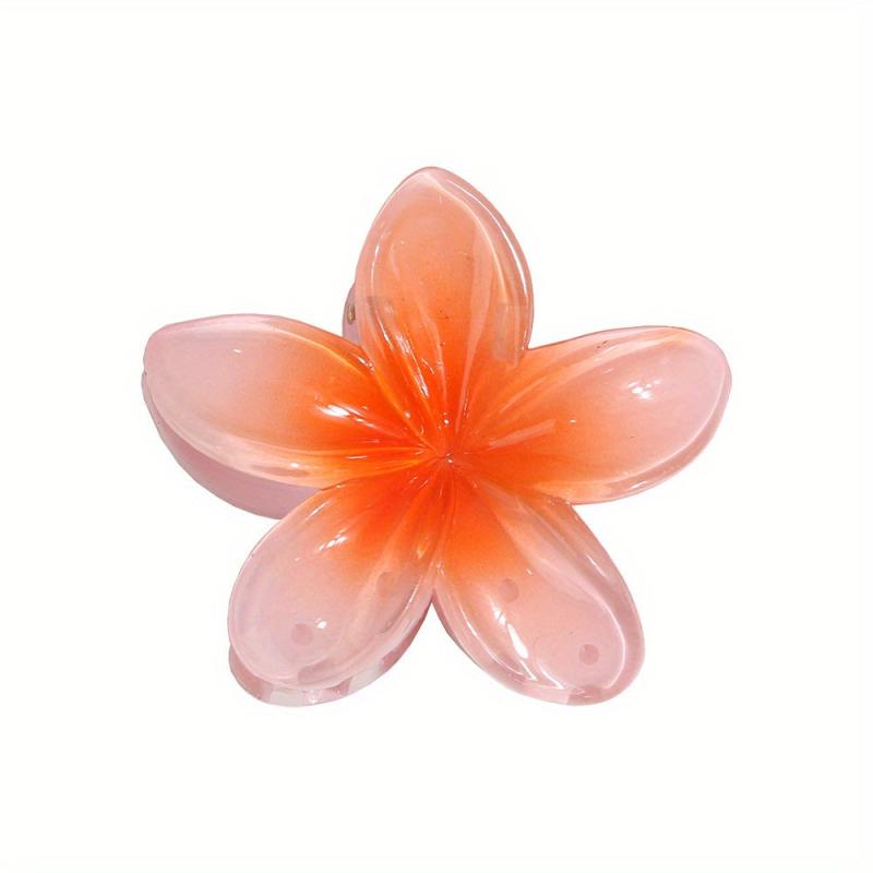 Flower Glossy Hair Claw Back Head Hair Clip