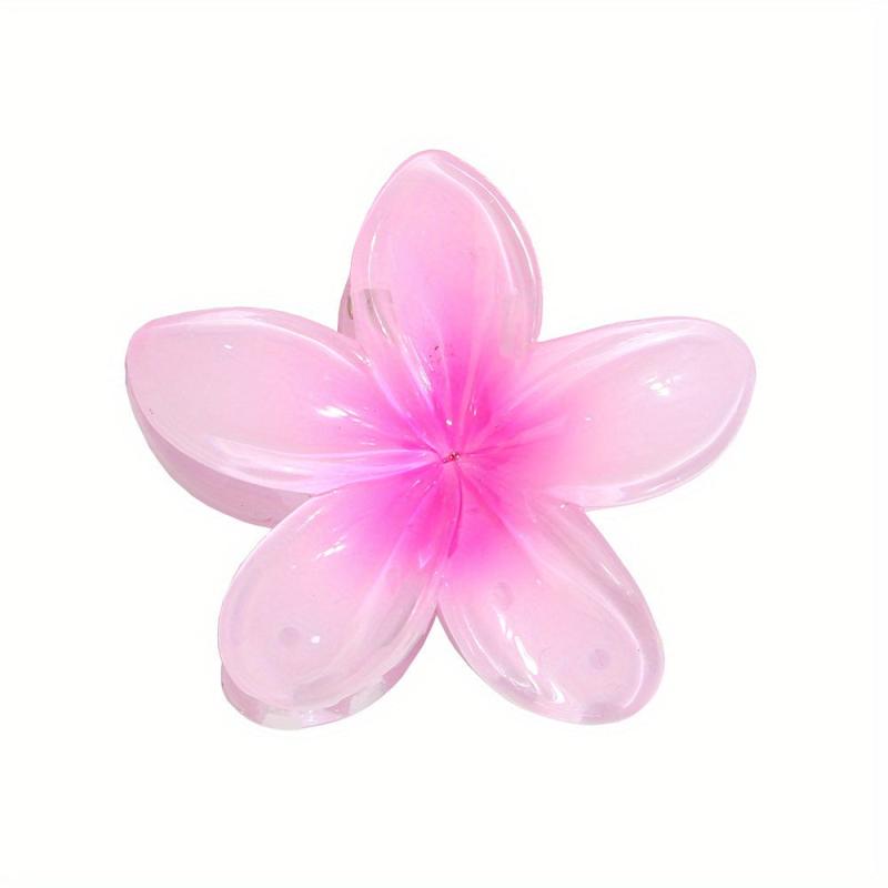 Flower Glossy Hair Claw Back Head Hair Clip