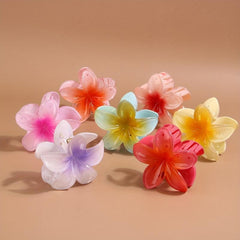 Flower Glossy Hair Claw Back Head Hair Clip