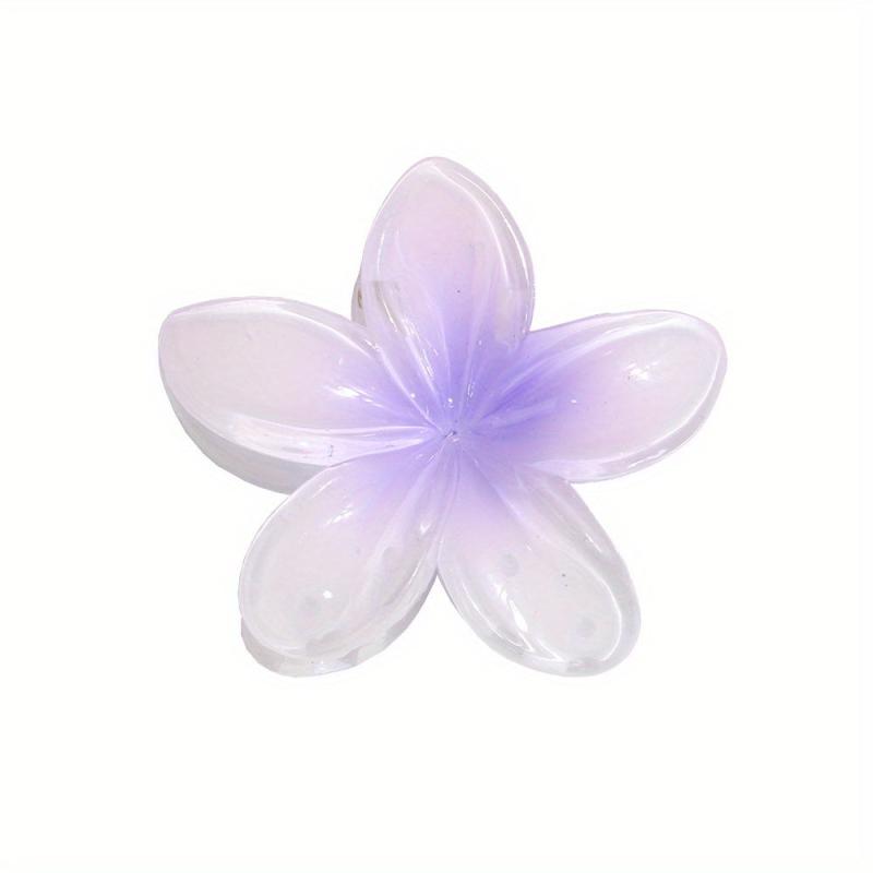 Flower Glossy Hair Claw Back Head Hair Clip
